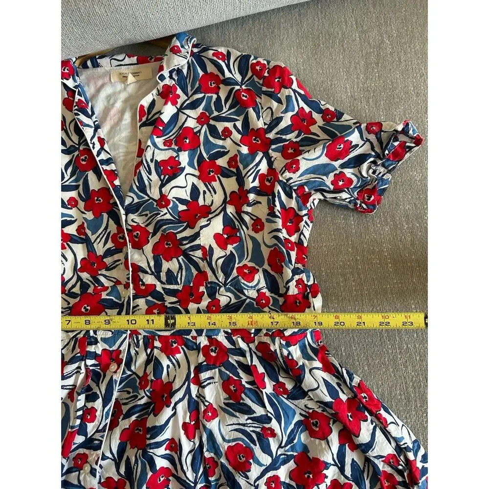 Seasalt Cornwall Charlotte Floral Midi Dress 12 Preppy Organic Cotton - Picture 11 of 11